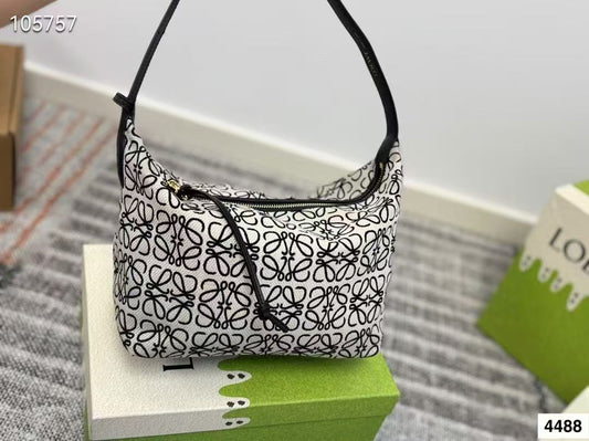 Loewe bag cubi jacquard canvas material 25 * 15 * 17cm