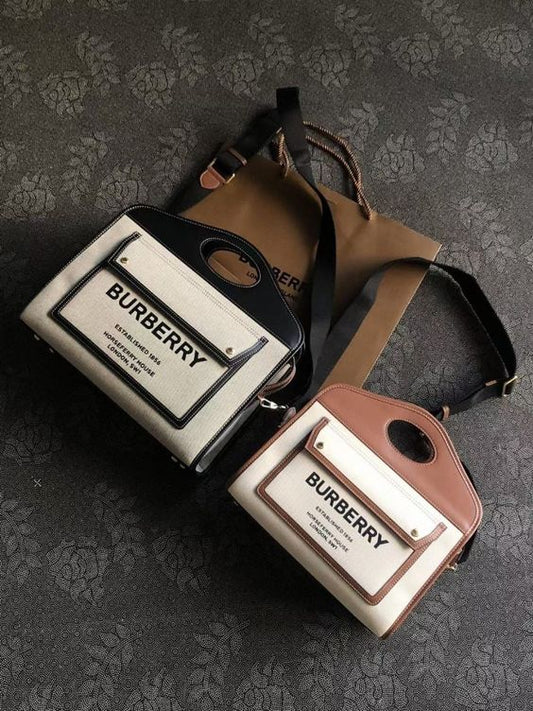 Burberry Cassandra Mini Leather Handle Bag