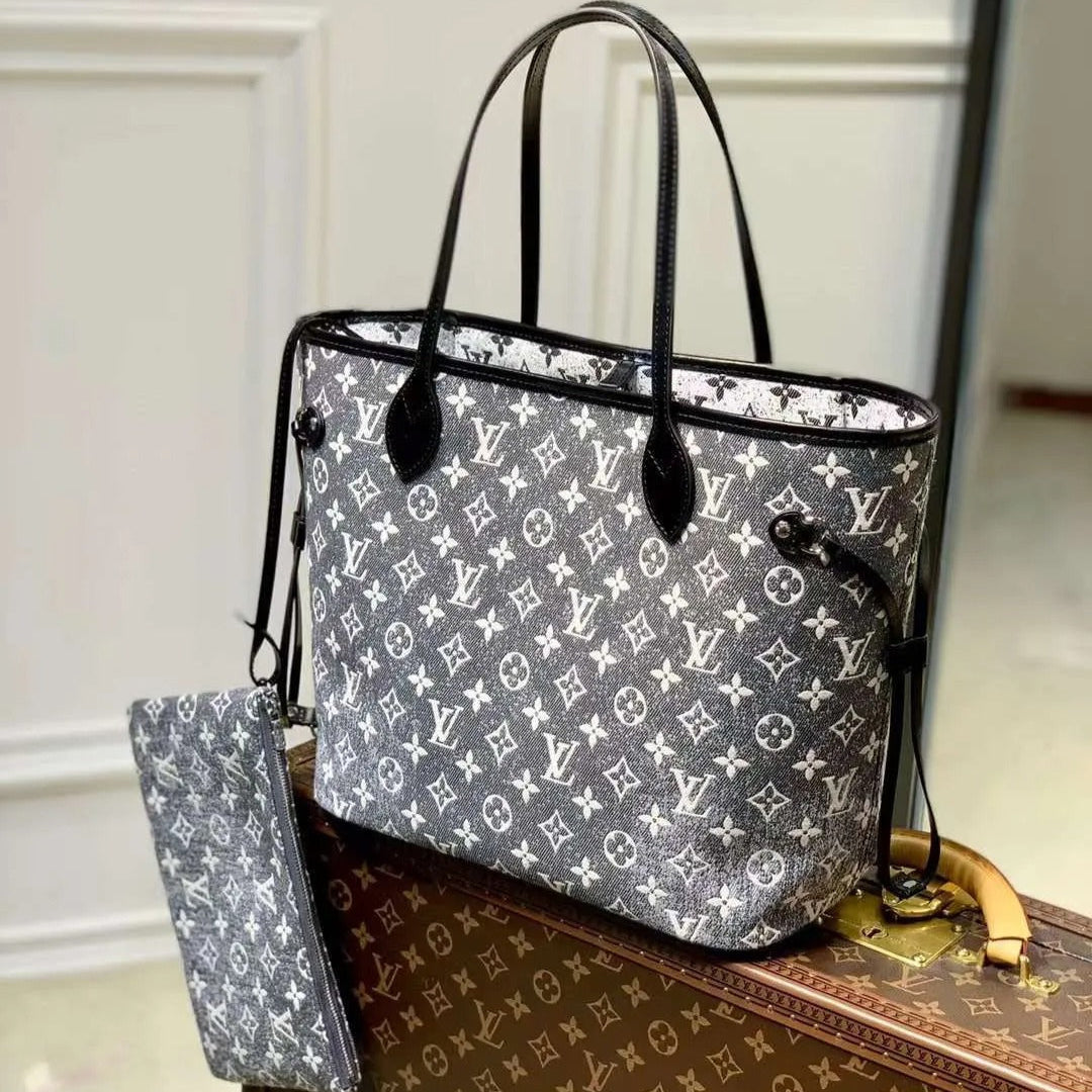 Louis Vuitton Neverfull Monogram Jacquard Denim