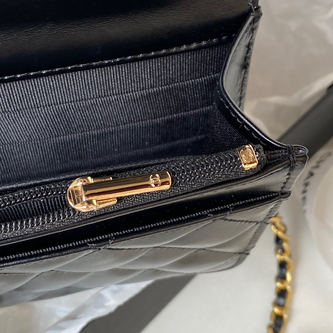 CHANEL  Handbag AP3240 GP Black Size 19 cm
