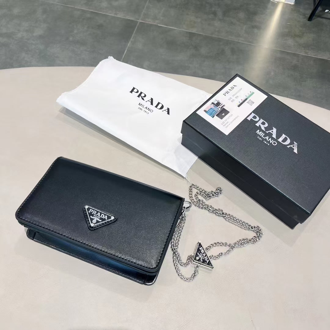 pra retro shiny small square bag